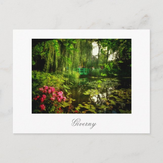 Berömd Claude Monet Giverny Pond Lilies Postcard Vykort (Framsida)