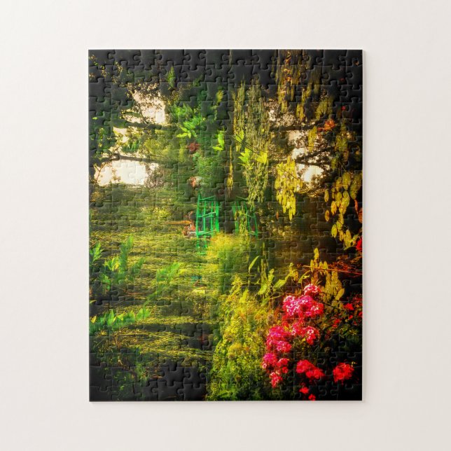 Berömd Claude Monet Giverny Pond Lilies Pussel (Vertikal)