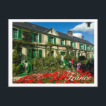 Berömd Claude Monet Giverny Residence Frankrike Vykort<br><div class="desc">Berömd Claude Monet Giverny, Frankrike Fransk Architecture / Life / Cityscape / Byggnad Postcard / Card för att utöka din minnessamling för resor. En gåva/present till coolan för alla som har kärlek unika personlig i anpassad design, positiva bilder, helgdagar, resor, Europa, populära destinationer, Fransk Theme, kärlek lycklig färg, upptagna utskrifter...</div>