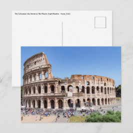 Berömd Colosseum i Rom, Italien Vykort