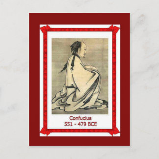 Berömd, Confucius, 551-479BC Vykort