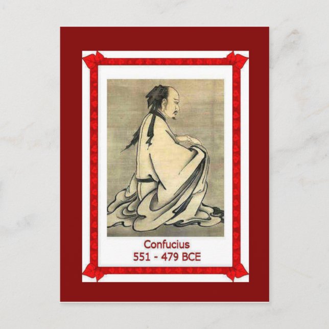 Berömd, Confucius, 551-479BC Vykort (Framsida)