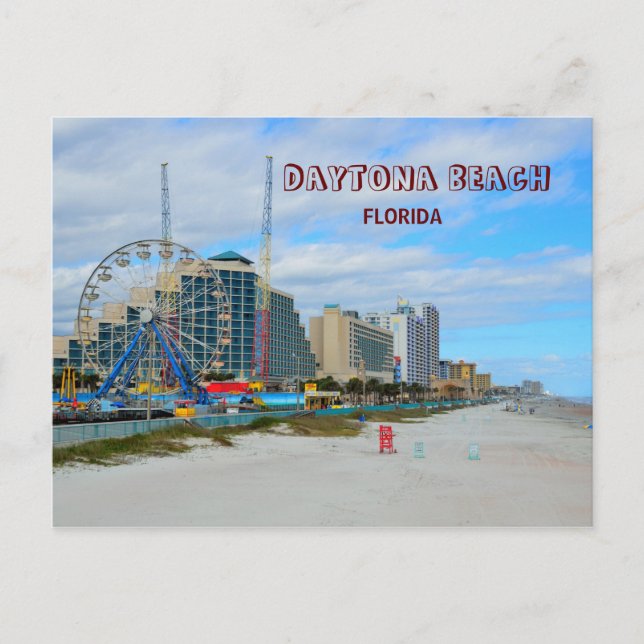 Berömd Daytona Beach Florida Vykort (Framsida)