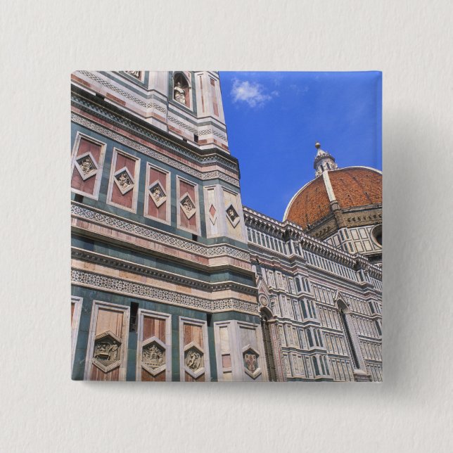 Berömd Doumo-kyrka närbild i Florens, Italien Knapp (Framsida)