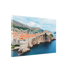 Berömd Dubrovnik Old Town tak & Wall - Kroatien Canvastryck