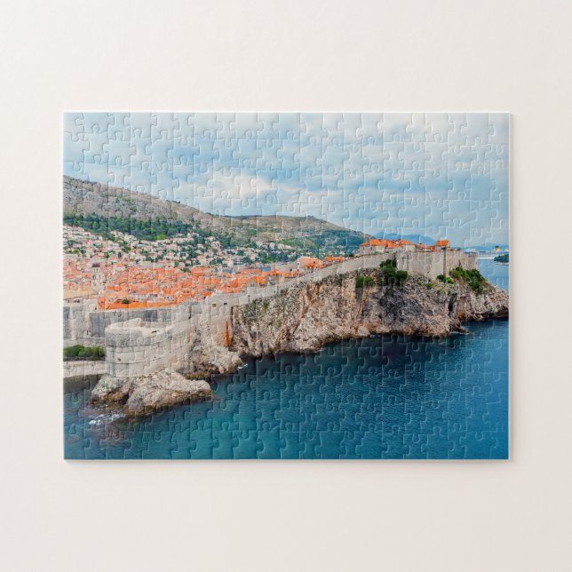 Berömd Dubrovnik Old Town tak & Wall - Kroatien Pussel (Horisontell)