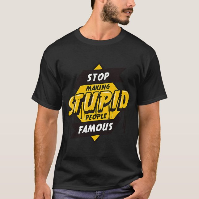 Berömd Dumb People Citte T Shirt (Framsida)