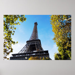 Berömd Eiffel Torn i Paris, Frankrike Poster