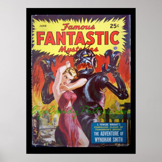 Berömd Fantastiska mysteries 13_Pulp Art Poster (Framsidan)