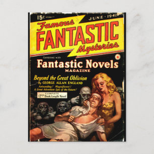 Berömd Fantastiska mysteries 2_Pulp Art Vykort