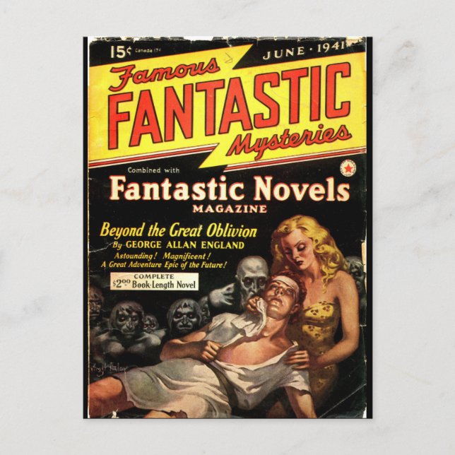 Berömd Fantastiska mysteries 2_Pulp Art Vykort (Framsida)