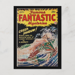 Berömd Fantastiska mysteries 42-07_Pulp Art Vykort