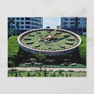 Berömd Flowers Clock, Alexandria, Egypten Flowe Vykort