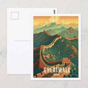 Berömd för Greatwall China Vintage Travel Ställe Vykort