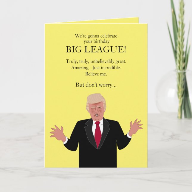 Berömd för märkbart Donald Trump Birthday Card Ord Kort (Framsida)