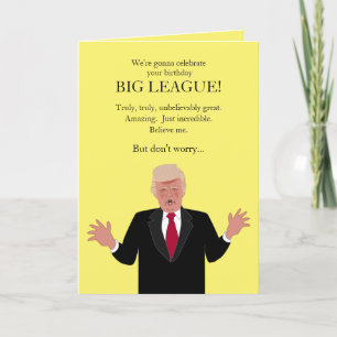 Berömd för märkbart Donald Trump Birthday Card Ord Kort