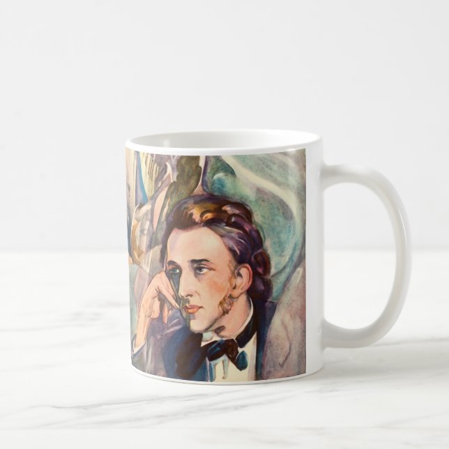 Berömd för porträtt för Frederic Chopin Kaffemugg (Höger)