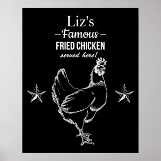 "Berömd Fried Chicken" Poster