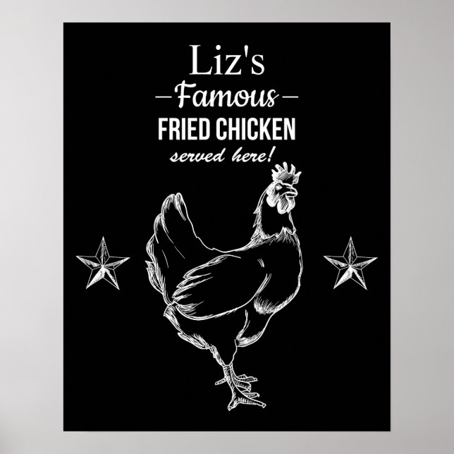 "Berömd Fried Chicken" Poster (Framsidan)