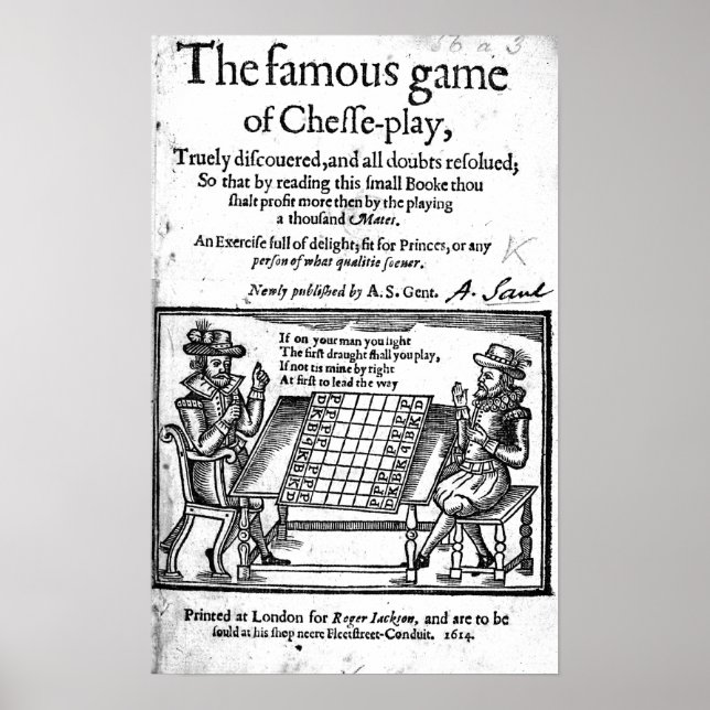 Berömd Game of Chess, 1614 Poster (Framsidan)