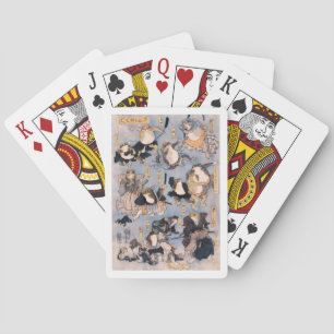 Berömd Heroes of the Kabuki Stage Played by Frogs Casinokort
