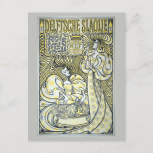 Berömd holländska Art nouveau ad Vykort