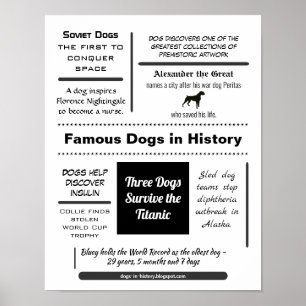 Berömd Hundar i Historik Poster