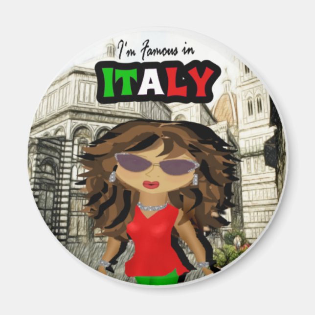 Berömd i Italien - Diva Magnet (Framsidan)