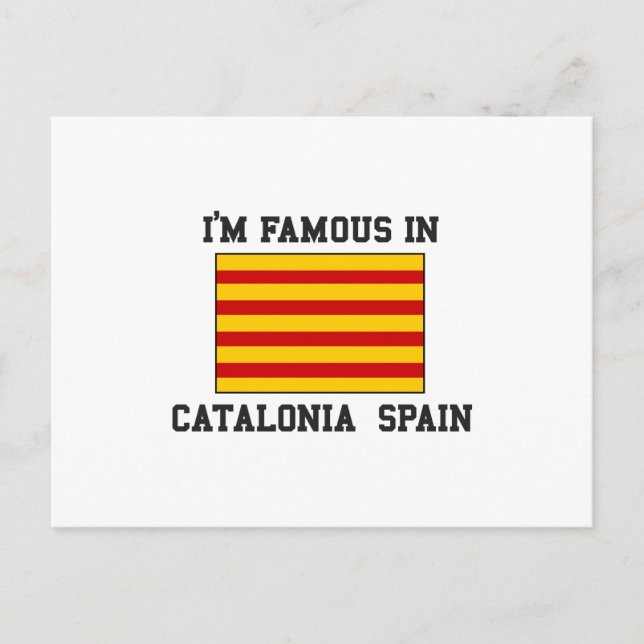 Berömd i Katalonien, Spanien Vykort (Framsida)
