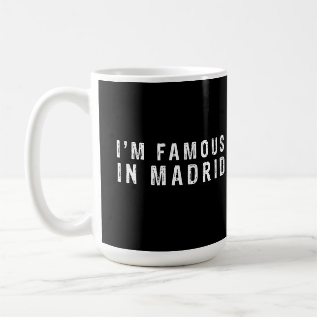 berömd i Madrid Kaffemugg (Vänster)