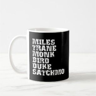 Berömd Jazz Miles Coltrane Munk Parker Ellington L Kaffemugg