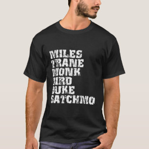 Berömd Jazz Miles Coltrane Munk Parker Ellington L T Shirt