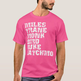 Berömd Jazz Miles Coltrane Munk Parker Ellington L T Shirt
