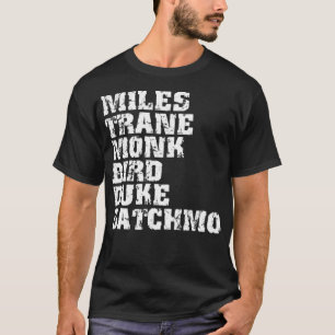 Berömd Jazz Miles Coltrane Munk Parker Ellington T Shirt