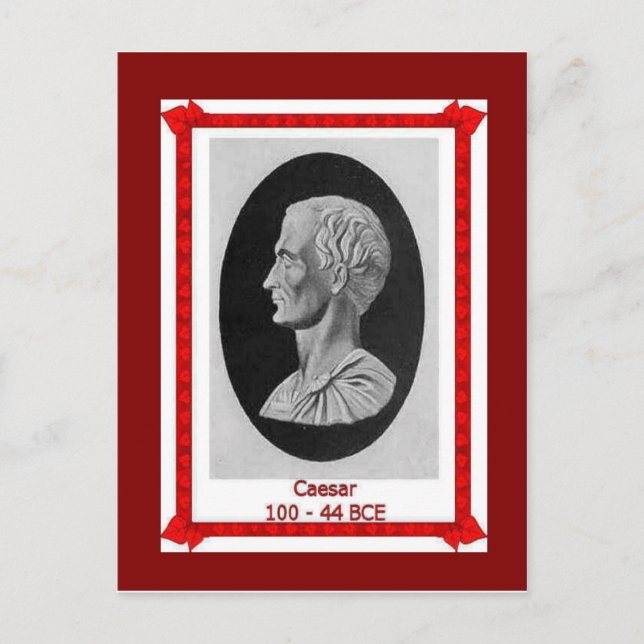 Berömd, Julius Caesar 100-44 BCE Vykort (Framsida)