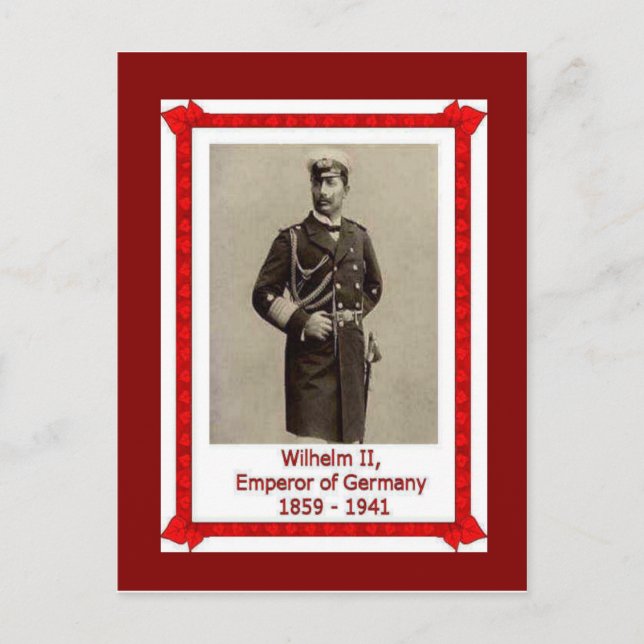 Berömd, Kaiser Wilhelm II 1859-1941 Vykort (Framsida)
