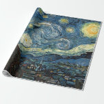 Berömd konst, Starry Night, Van Gogh Presentpapper<br><div class="desc">Berömd konst reprint,  Starry Night,  av Vincent Van Gogh</div>