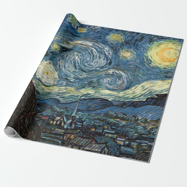 Berömd konst, Stjärnnatten, Van Gogh Presentpapper (Utrullad)