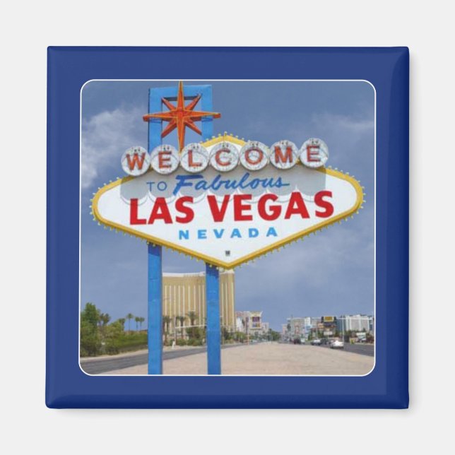 Berömd Las Vegas NV-signering Travel Souvenir Magn Magnet (Framsidan)