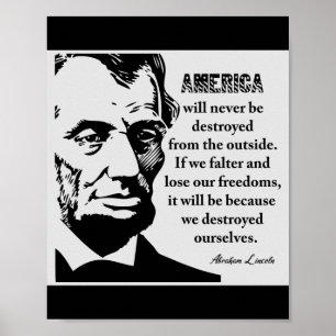 Berömd Lincoln Patriotic Quote Poster