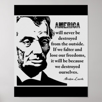 Berömd Lincoln Patriotic Quote Poster