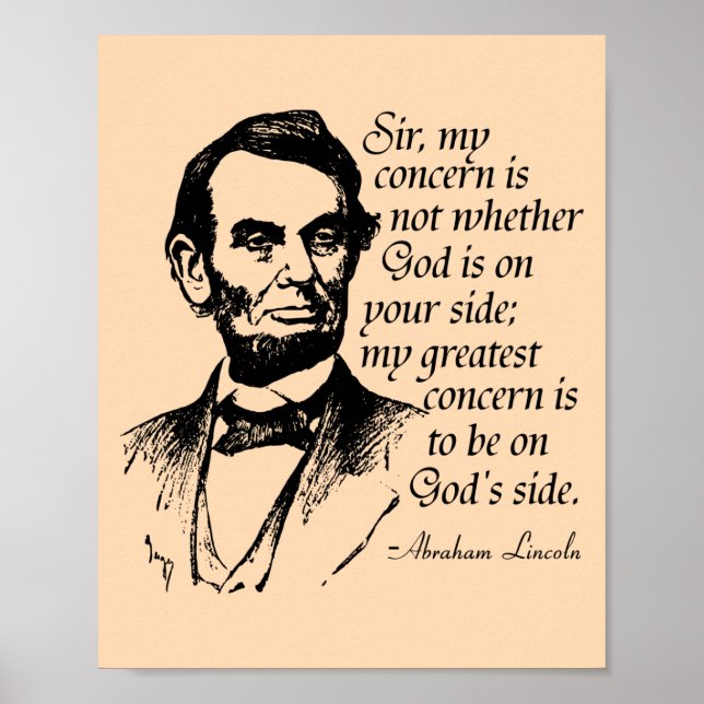 Berömd Lincoln Quote Poster (Framsidan)