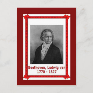 Berömd, Ludwig van Beethoven 170-1827 Vykort