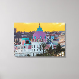 Berömd lyxhotell Hotel Negresco i Nice Frankrike Canvastryck