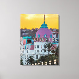 Berömd lyxhotell Hotel Negresco i Nice Frankrike Canvastryck