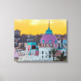 Berömd lyxhotell Hotel Negresco i Nice Frankrike Canvastryck