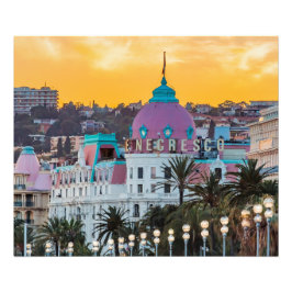 Berömd lyxhotell Hotel Negresco i Nice Frankrike Fototryck