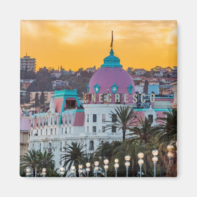 Berömd lyxhotell Hotel Negresco i Nice Frankrike Magnet (Framsidan)
