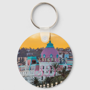 Berömd lyxhotell Hotel Negresco i Nice Frankrike Nyckelring