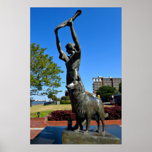 berömd med flicka i Savannah, Georgien Poster